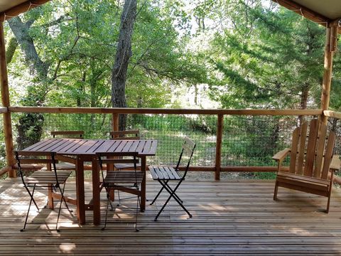 TENTE TOILE ET BOIS 5 personnes - CABANE LODGE 2 chambres