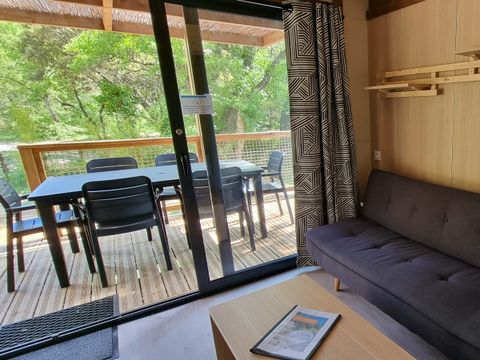 CHALET 6 personnes - Confort 35m² 3 chambres terrasse semi-couverte + climatisation