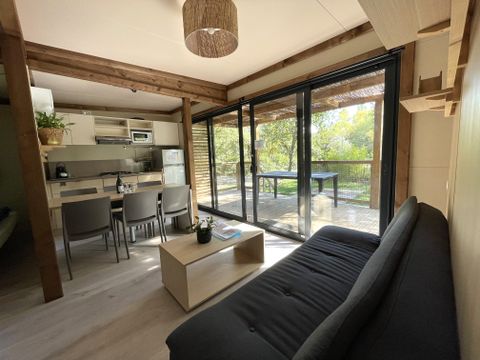 Chalet 6 personnes - Confort 35m² - 3 chambres - Climatisation - Terrasse semi-couverte