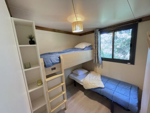 Chalet 6 personnes - Confort 35m² - 3 chambres - Climatisation - Terrasse semi-couverte