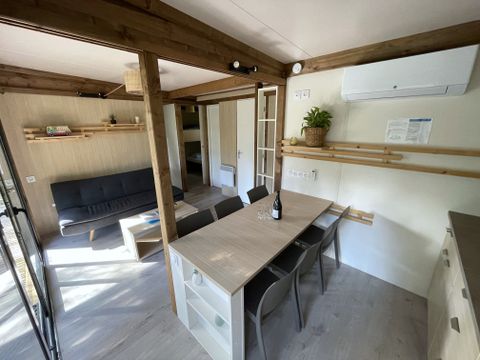 Chalet 6 personnes - Confort 35m² - 3 chambres - Climatisation - Terrasse semi-couverte