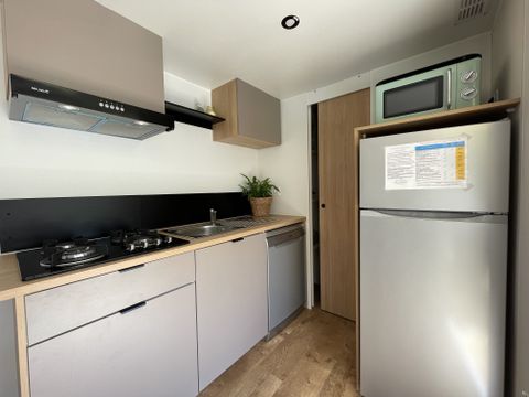 MOBILHOME 4 personnes - Premium 29 m² 2 chambres terrasse semi-couverte + climatisation + LV   L