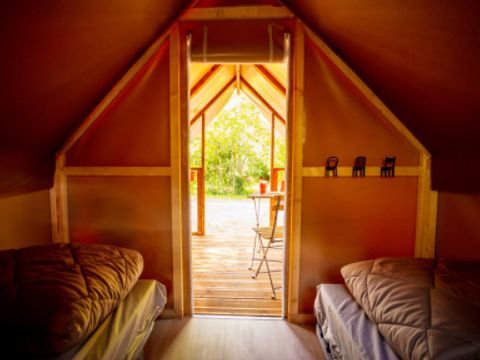TENTE TOILE ET BOIS 2 personnes - Cyclo Tente Lodge, sans sanitaires, sans cuisine