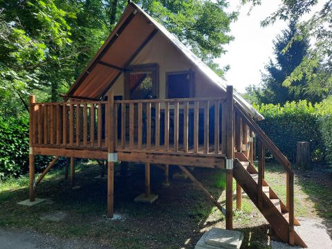 Tente en toile et en bois 5 personnes - Amazone Lodge, sans sanitaires