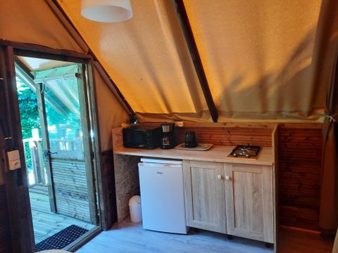 Tente en toile et en bois 5 personnes - Amazone Lodge, sans sanitaires