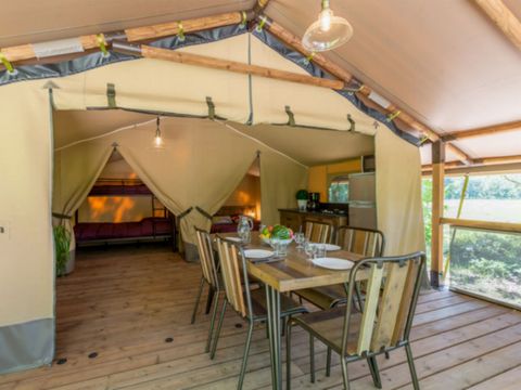 TENTE TOILE ET BOIS 5 personnes - Lodge Safari Nature (sans sanitaires)