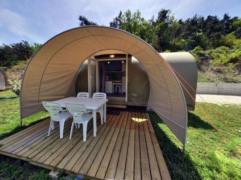 TENTE TOILE ET BOIS 4 personnes - Coco Sweet 16m² - sans sanitaires  TENTE TOILE ET BOIS 4 personnes - Coco Sweet 16m² - sans sanitaires