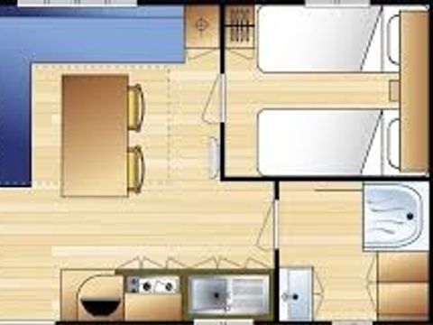 MOBILHOME 4 personnes - Family Classic - Climatisation - TV vue jardin MOBILHOME 4 personnes - Family Classic - Climatisation - TV vue jardin