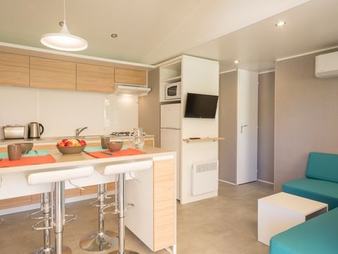 MOBILHOME 6 personnes - Espace Premium 32m² - Climatisation - TV vue montagne MOBILHOME 6 personnes - Espace Premium 32m² - Climatisation - TV vue montagne