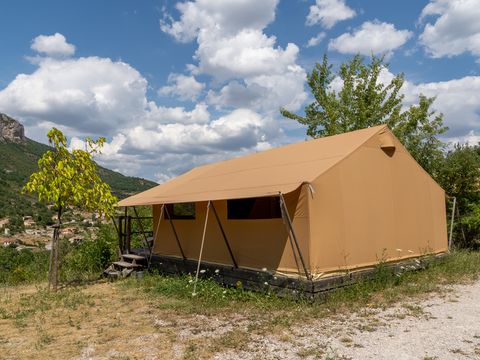 Tente en toile et en bois 5 personnes - Tente Ciela Nature - 2 chambres (sans sanitaire)