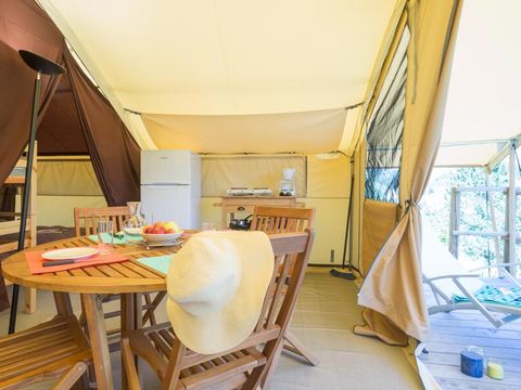 Tente en toile et en bois 5 personnes - Tente Ciela Nature - 2 chambres (sans sanitaire)