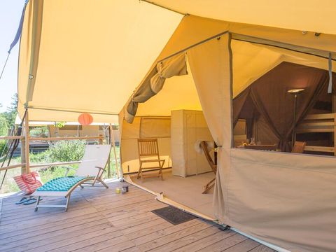 Tente en toile et en bois 5 personnes - Tente Ciela Nature - 2 chambres (sans sanitaire)
