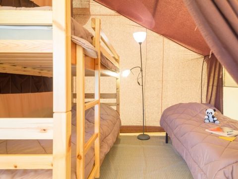 Tente en toile et en bois 5 personnes - Tente Ciela Nature - 2 chambres (sans sanitaire)