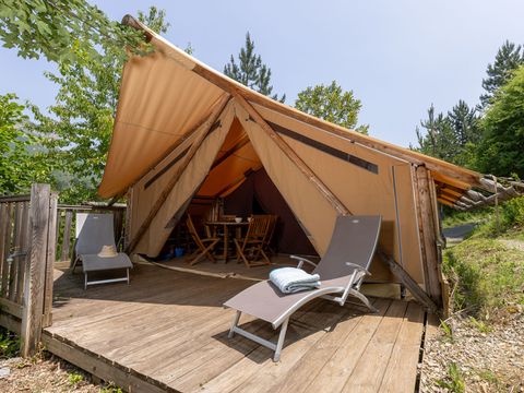 TENTE TOILE ET BOIS 5 personnes - Tente Nature - 2 chambres (sans sanitaire)