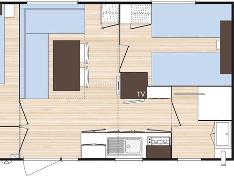 MOBILHOME 4 personnes - Confort Compact - 2 chambres