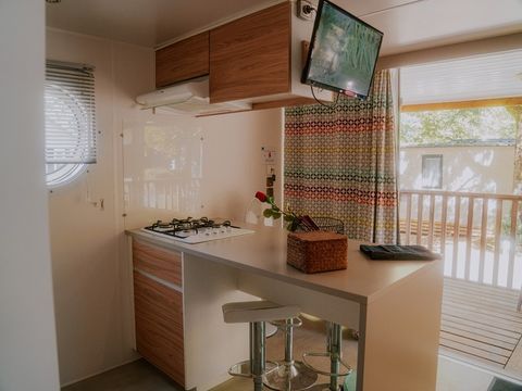 Mobilhome 4/6 personnes - O'hara Confort 25 m² - 2 chambres - Terrasse couverte - TV