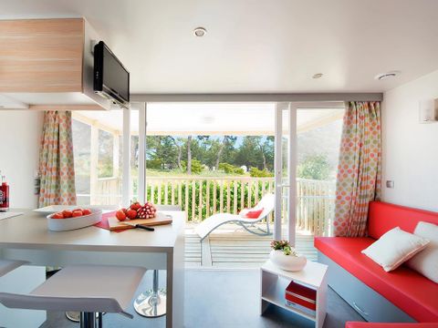 MOBILHOME 6 personnes - Mobil-home O'hara Confort 25 m² - 2 chambres + Terrasse couverte + TV 4/6 pers