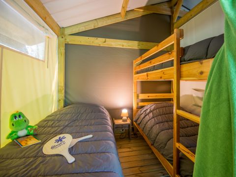 Tente en toile et en bois 2/5 personnes - Freeflower Standard 30m² - 2 chambres - Sans sanitaires