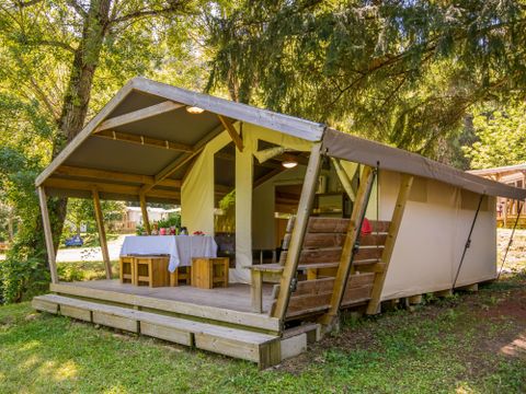 Tente en toile et en bois 2/5 personnes - Freeflower Standard 30m² - 2 chambres - Sans sanitaires
