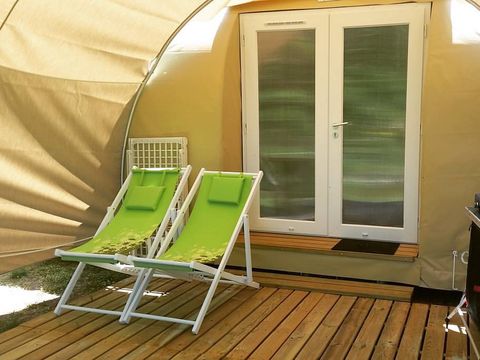Bungalow toilé 2/4 personnes - Coco Sweet 16m² - 2 chambres - Sans sanitaires - Bord de rivière