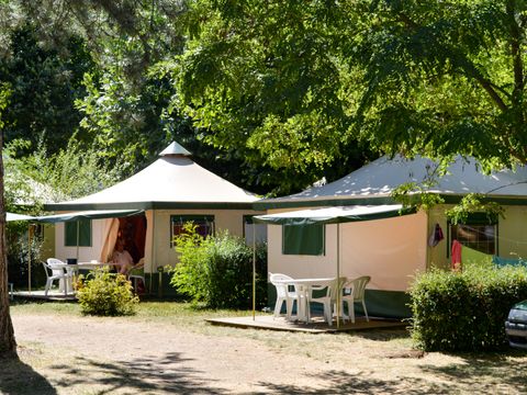 TENTE TOILE ET BOIS 5 personnes - BENGALI CONFORT sans sanitaires