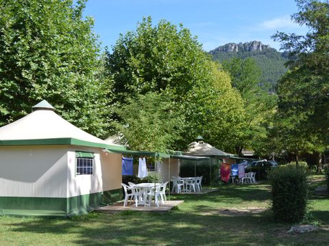 TENTE TOILE ET BOIS 5 personnes - BENGALI CONFORT sans sanitaires