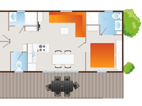 MOBILHOME 6 personnes - Prestige Premium 6 pers. - 3 ch.