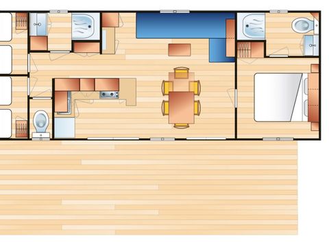 MOBILHOME 6 personnes - Prestige 6 pers. 3 ch.