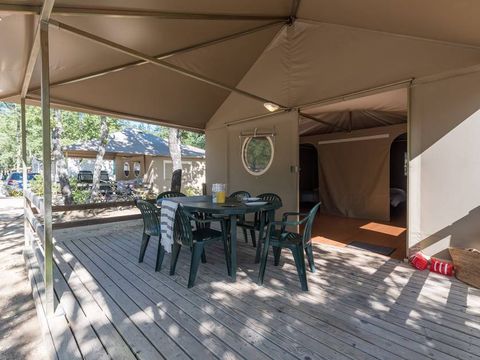 TENTE TOILE ET BOIS 4 personnes - Tente lodge 4 pers. 2 ch.