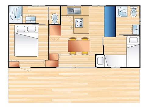 MOBILHOME 5 personnes - Prestige Taos 5 pers. 2 ch.