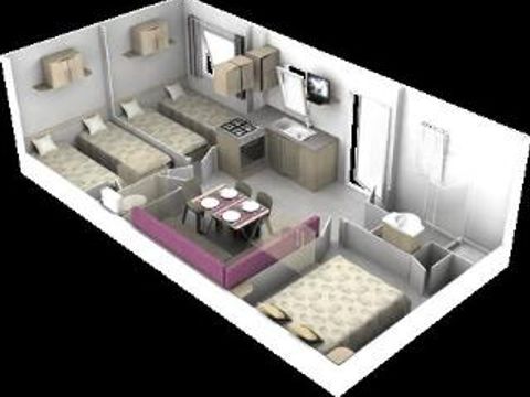 MOBILHOME 6 personnes - MH3 Climatisé 31 m²