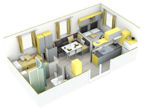MOBILHOME 6 personnes - MH2 28 m² Climatisé