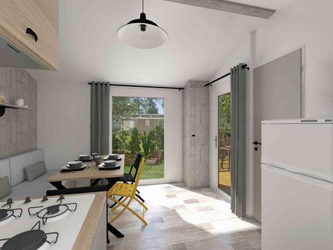 MOBILHOME 7 personnes - 30m² Confort (2ch - 5/7pers.) + Clim + Terrasse couverte