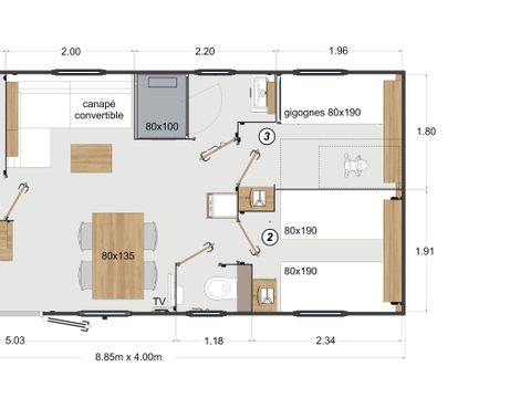 MOBILHOME 6 personnes - Famille Plus