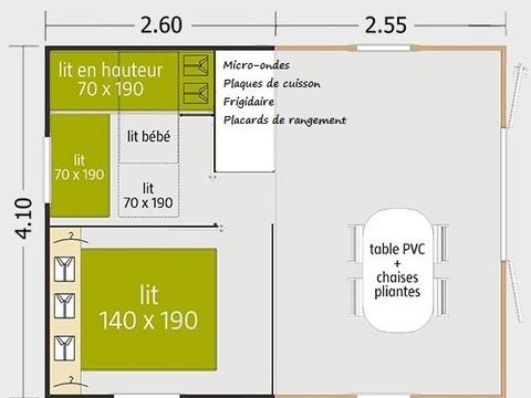 TENTE TOILE ET BOIS 5 personnes - Atypique Tithome