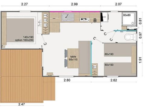 MOBILHOME 4 personnes - Famille