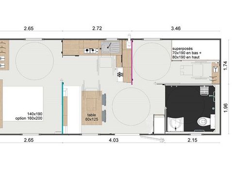 MOBILHOME 4 personnes - PMR