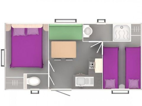 MOBILHOME 4 personnes - LOT ET GARONNE