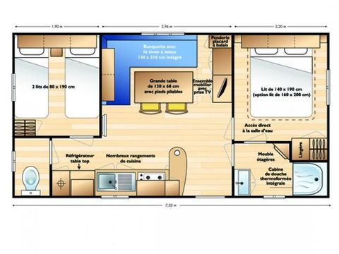 MOBILHOME 7 personnes - 2 chambres Lot famille climatisé