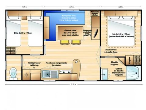 MOBILHOME 6 personnes - 2 chambres Lot climatisé