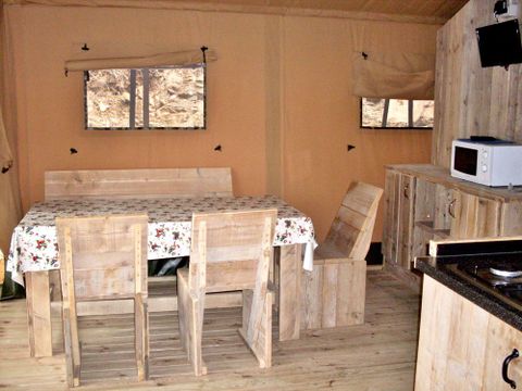 TENTE TOILE ET BOIS 6 personnes - Maxi Tente Safari Super Confort