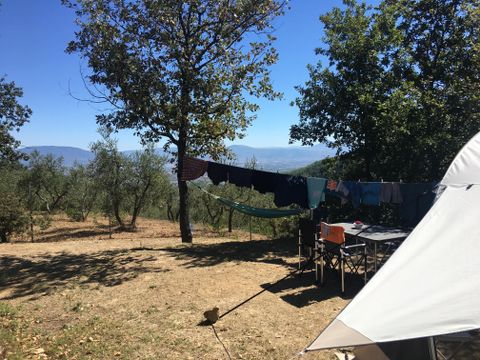 Emplacement - Maxi Emplacement 80-100m² : voiture + tente/caravane ou camping-car + électricité 1 pers.