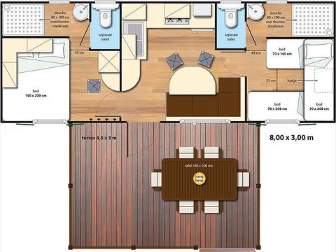 MOBILHOME 5 personnes - SunLodge Maple