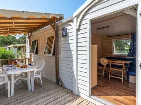 MOBILHOME 6 personnes - Classic | 3 Ch. | 6 Pers. | Terrasse surélevée | Clim.