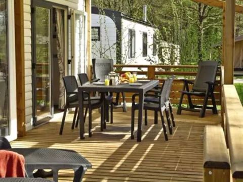 MOBILHOME 6 personnes - Premium | 3 Ch. | 5/6 Pers. | Terrasse surélevée | Clim.
