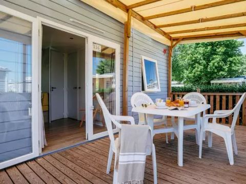 MOBILHOME 6 personnes - Comfort | 3 Ch. | 6 Pers. | Terrasse surélevée | Clim.