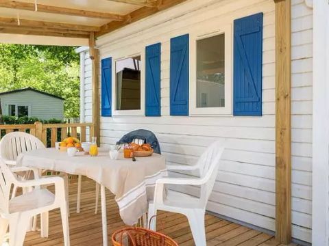 MOBILHOME 4 personnes - Comfort | 2 Ch. | 4 Pers. | Terrasse surélevée | Clim.
