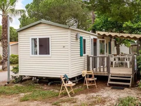 MOBILHOME 7 personnes - Classic | 3 Ch. | 5/7 Pers. | Terrasse partiellement couverte | Clim.