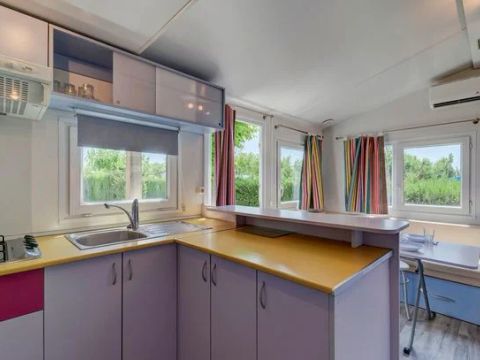 MOBILHOME 6 personnes - Classic | 2 Ch. | 4/6 Pers. | Terrasse surélevée non couverte | Clim.