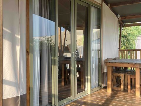 Tente en toile et en bois 5 personnes - Hu glamp Smart